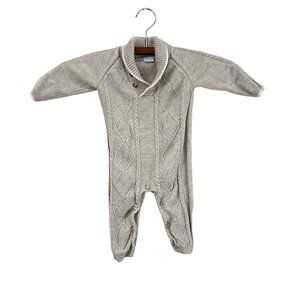 Edgehill Collection Gray Shawl Collar Cable Knit Sweater One Piece Boys Size 6M